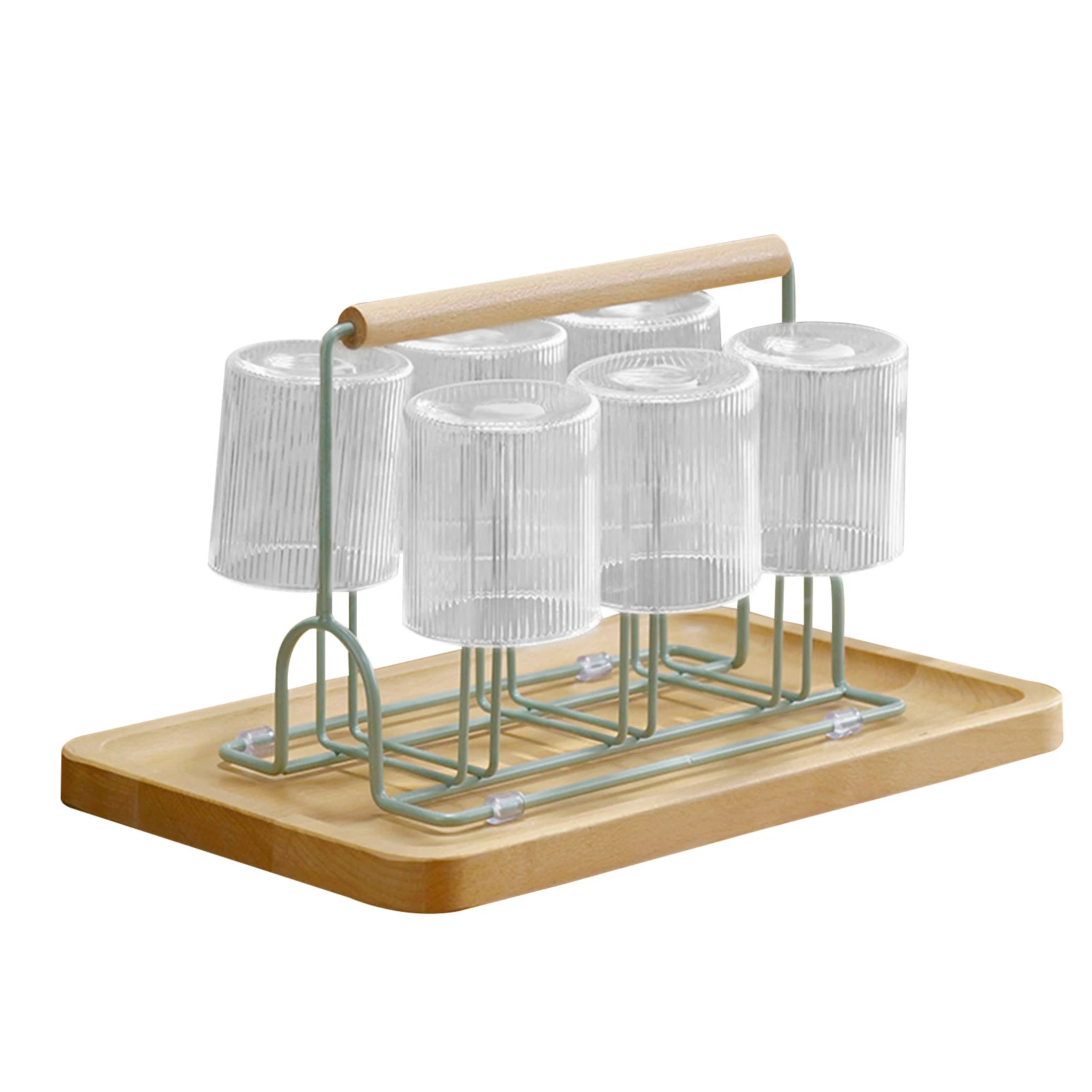 

Стеллаж для сушки бутылок, держатель для чашки, стеллаж для сушки бутылок с защитой от ржавчины, стойка с подносом для сушки питьевого стекл...