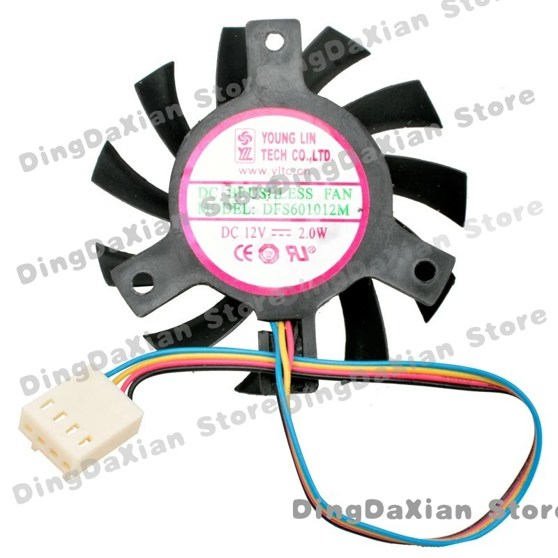 Фото Вентилятор D FOR YOUNGLIN DFS601012M DC12V 2W 55 мм, 4-контактный, для роутеров/промышленного оборудования №1