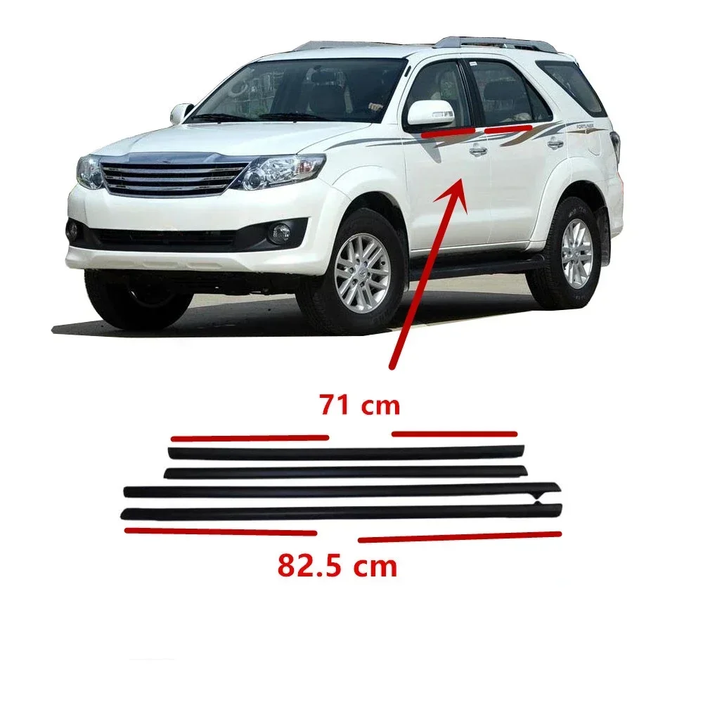 Фото 4 шт. 2006-2011 черное наружное оконное стекло резиновая для Toyota Fortuner уплотнитель внешний ламинат резина 68162-0K010 №1