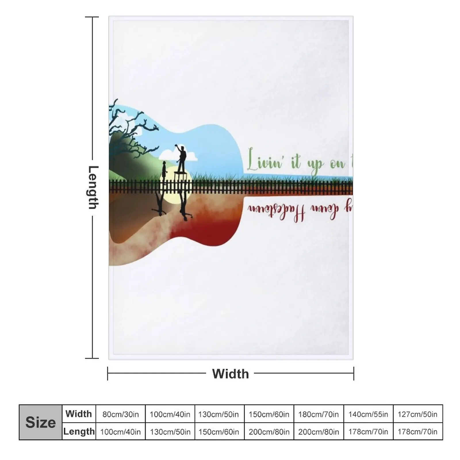 Плед-одеяло с силуэтом гитары от Hadestown многофункциональные одеяла для детей