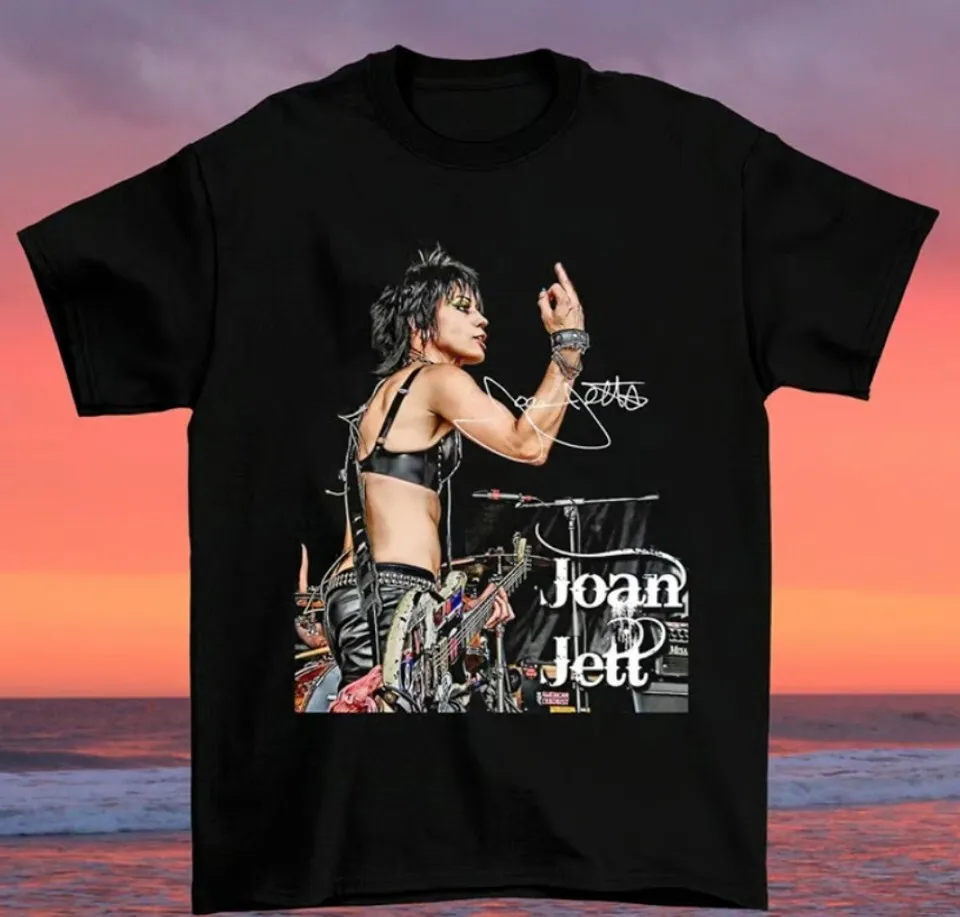 Joan Jett Gift Семейная черная хлопковая футболка унисекс с короткими рукавами, все размеры S-5XL (art.: 3920d1746ce55) - 3920d1746ce55