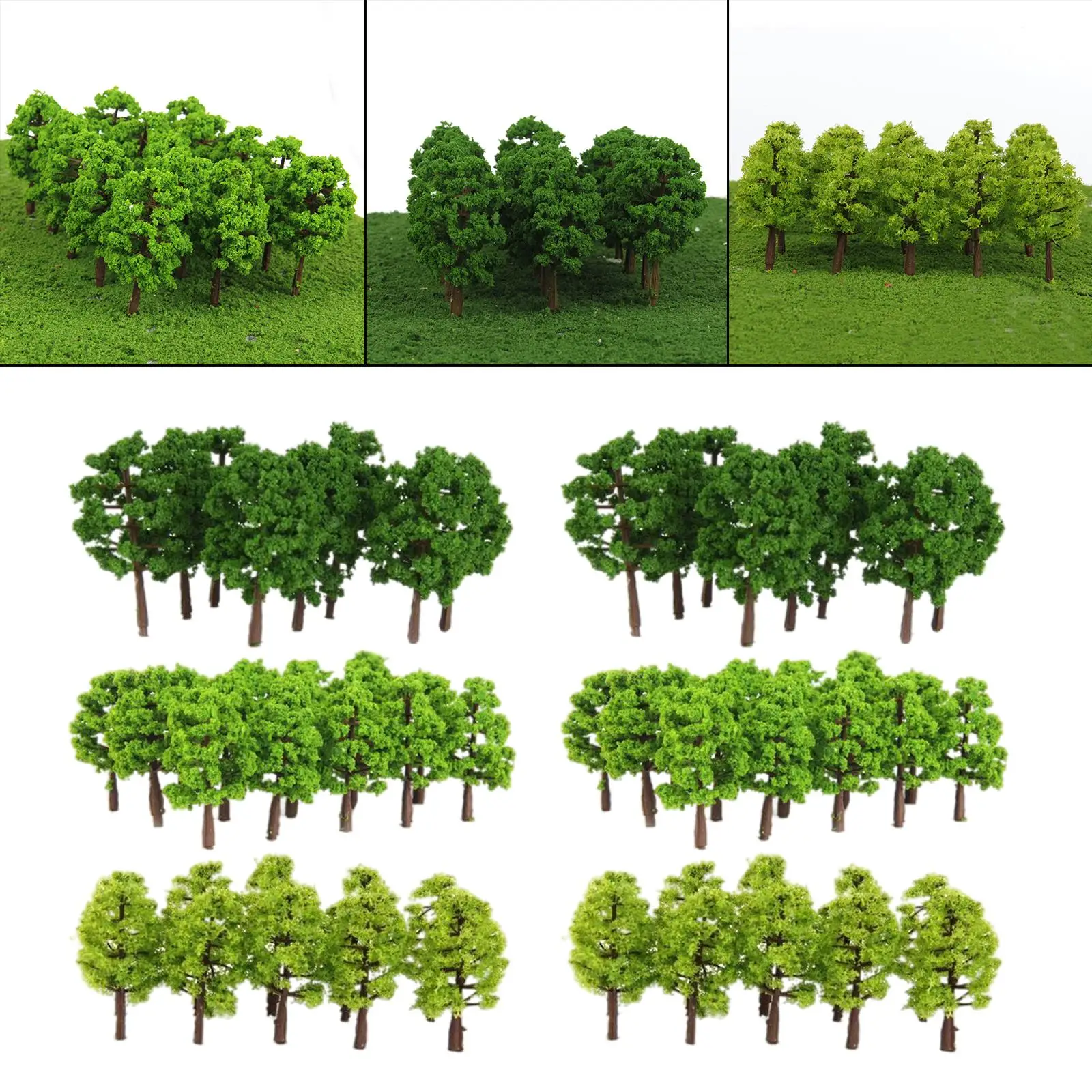 

120 шт. миниатюрный поезд, пейзаж, дерево для железных дорог, парк, ландшафт, песочный стол, расположение, Декор, масштаб 1/150 Н