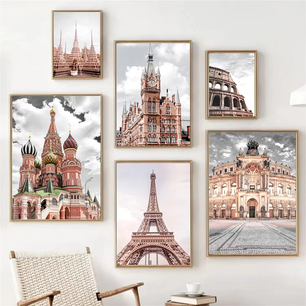 Итальянская версия Париж-башня настенное искусство скандинавский городской