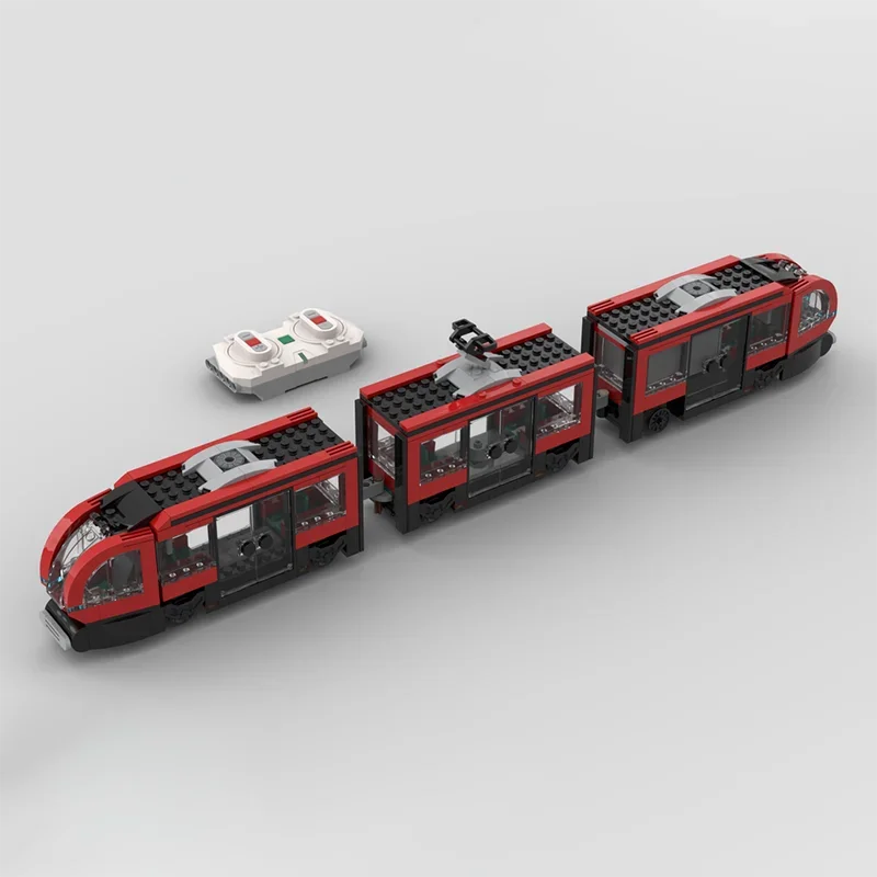 Строительные блоки Moc Tram в центре города моторизованные с приводом технология