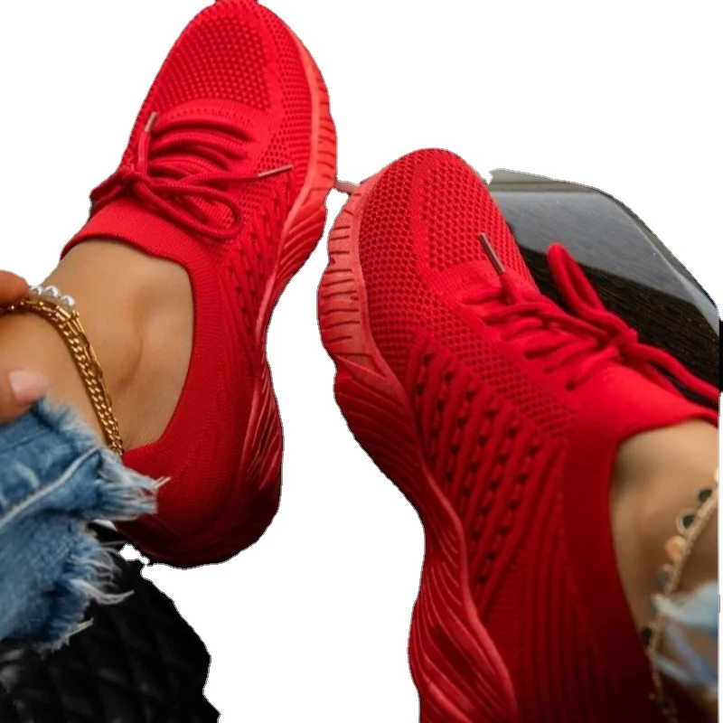 

2023 New Fashion Women's Sneakers Casual Women's Lace-up Women's Flat Shoes Women's Spring Running Shoes Chaussure Femme