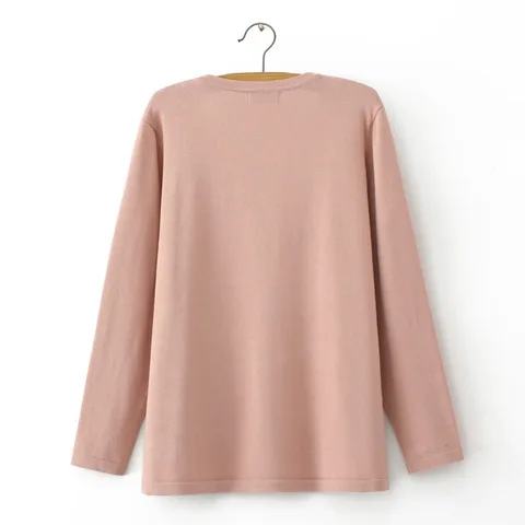 Женщины Плюс Размер Осень Зима Свитера Повседневная Одежда С Длинным Рукавом Поддельные Две Части Джемперы Кривой Вязаные Пуловеры E2 3056