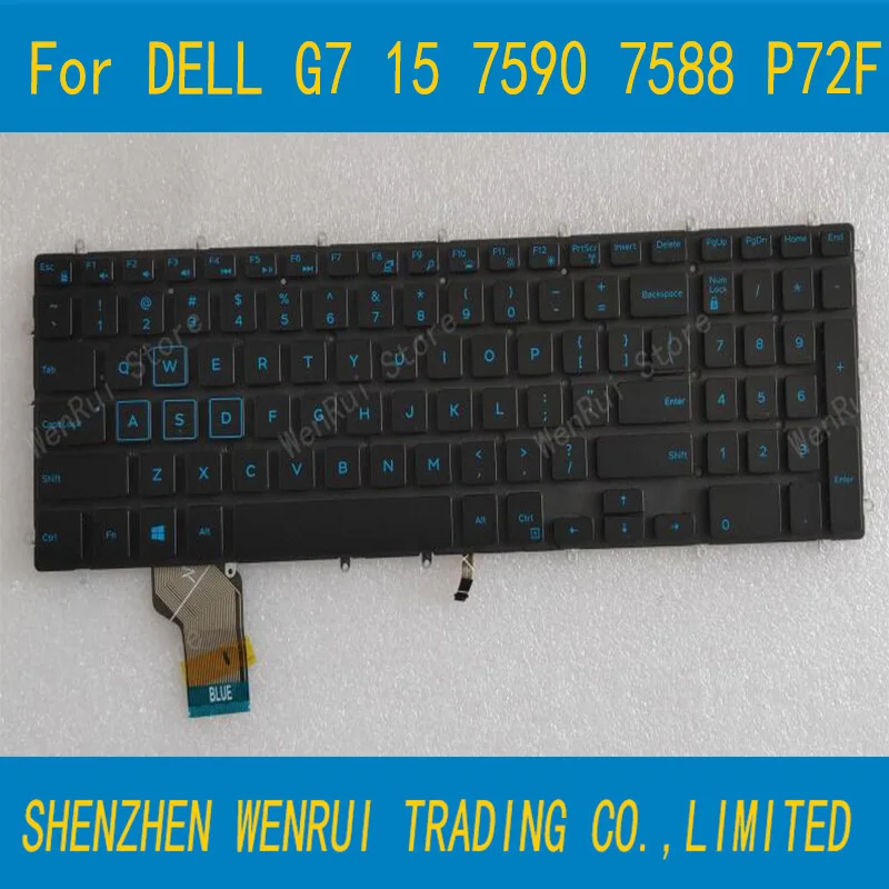 

New Genuine For Dell DELL G7 15 7590 7588 P72F Laptop Keyboard M6JTP