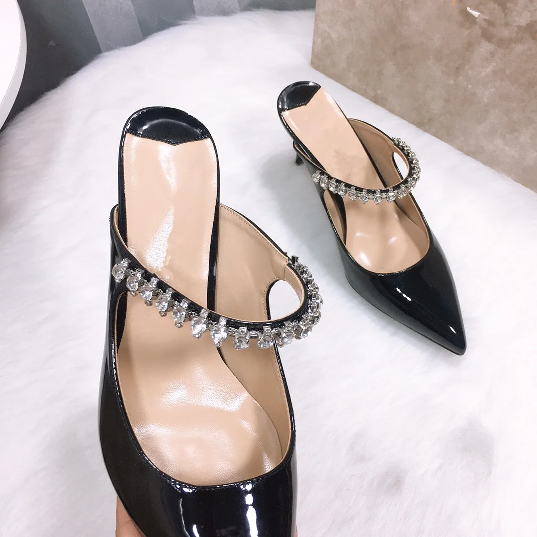 Autumn 2023 New Pointy Diamond with Crystal Buckle High Heel Shoes Women's Wedding Shoes