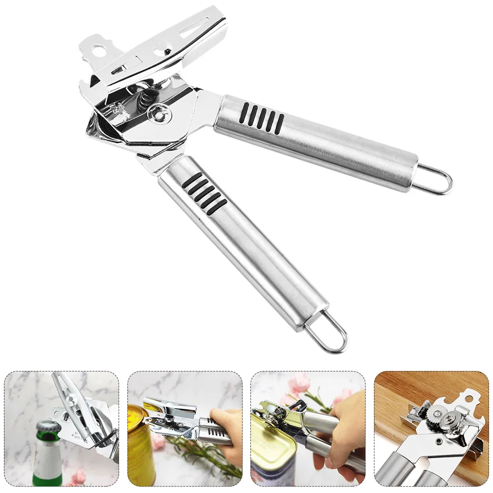

Opener Can Bottle Steel Tin Corkscrew Beer Remover Manual Stainless Cap Smooth Lid Safety Metal Handheld Multi Function Jar
