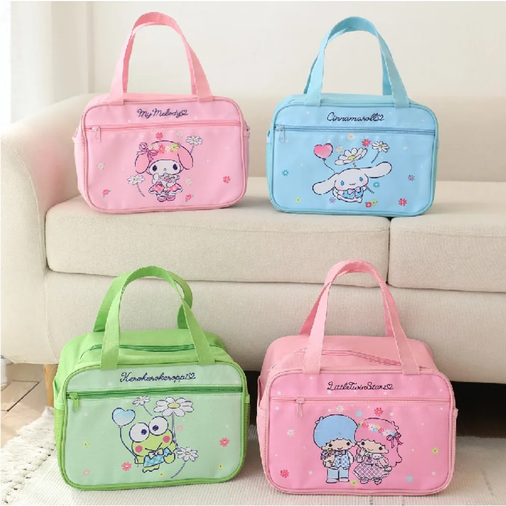 Ланч-бокс Kawaii Sanrio Kuromi С Мультяшным Дизайном My Melody Cinnmoroll Портативный Термобокс Для