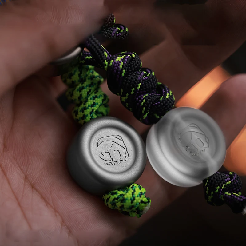 

1 шт. бусы из титанового сплава на ремешке ремешок Подвески Нож бусины парашютный шнур Подвески EDC инструмент