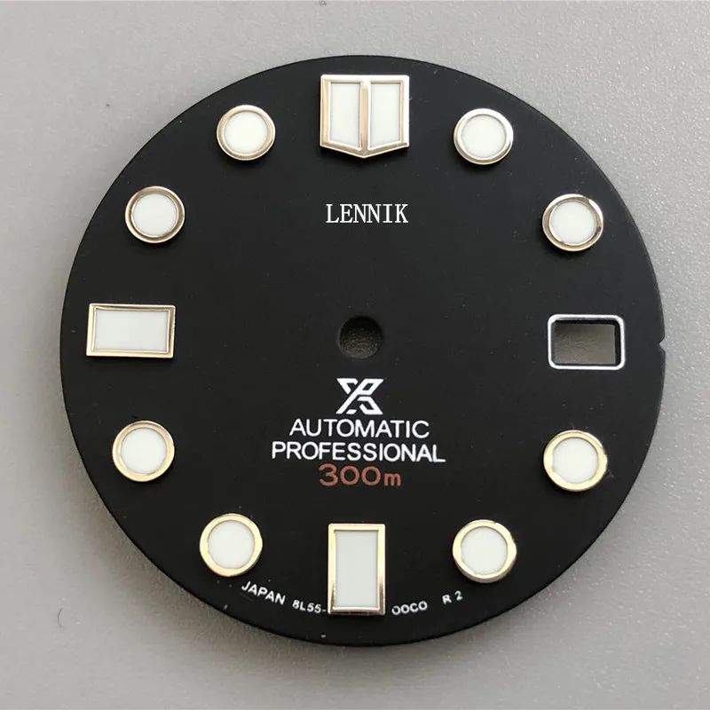 Reloj Mecánico de buceo con logotipo S, esfera de reloj de 28,5mm, tortuga abulón, NH35, Skx007/009, NH36, movimiento de 300mm, piezas de reloj de m