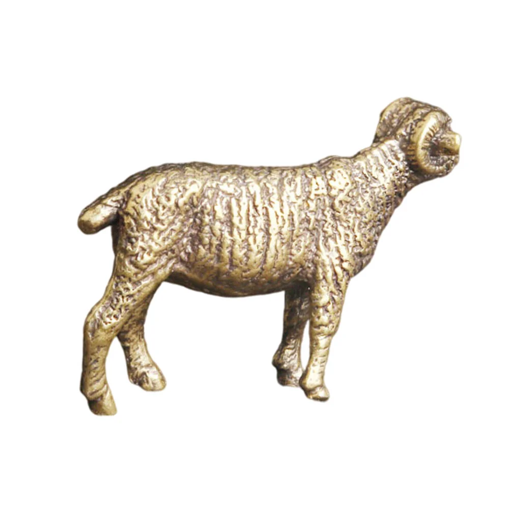 

Sheep Brass Figurinestatue Zodiac Animal Figurines Sculpture Ornament Wealth Retro Statues Decor Vintage Chinese Prosperity Luck