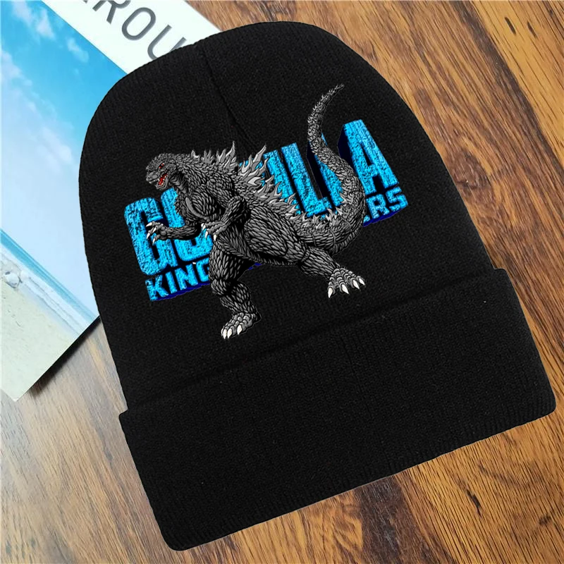 Фото Godzillas VS KingKongs Boys Knitted Hat Gloves Anime Action Figures Cap Kids Winter Beanies Mittens Children Warm Headgear Gift №1
