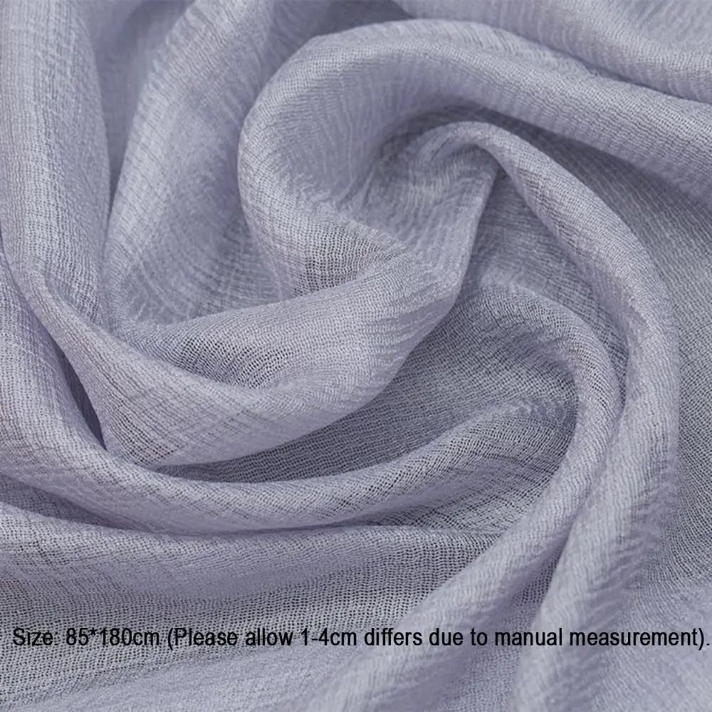 Модный Однотонный женский простой шарф льняной фуляр Женская Солнцезащитная