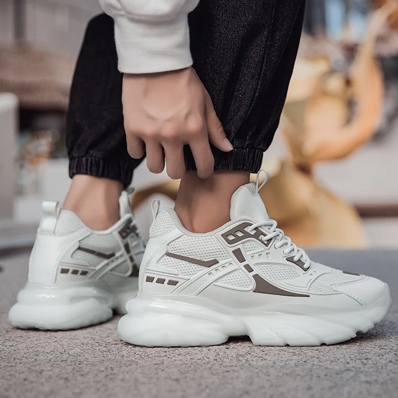 Новинка 2024 года осенние мужские кроссовки с невидимым внутренним усилением