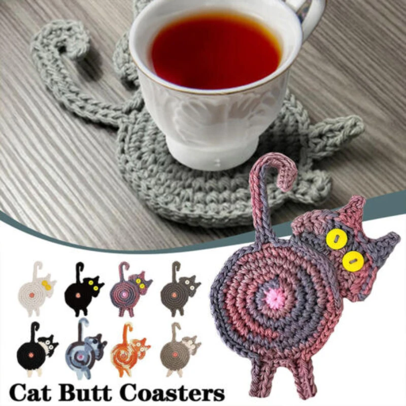 

Table Mat Table Placemats Cat Butt Coaster Tea Coffee Cup Coaster Durable Heat Resistant Coasters Bowl Pad Kitchen Accessories