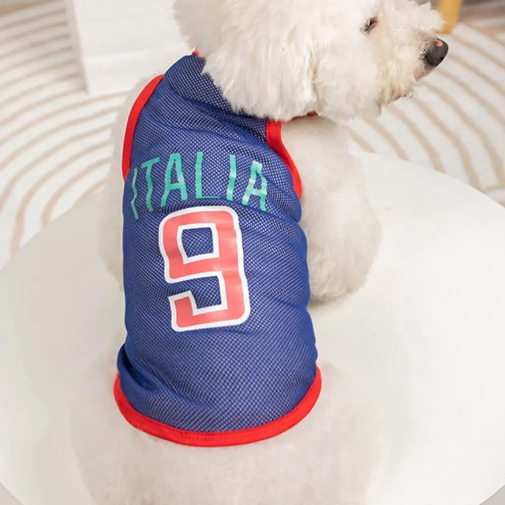 

Cute Cartoon Pattern Mesh Summer Pet Apparel Breathable Dog Vest Cat Clothes Puppy Sleveless Puppy T Shirt