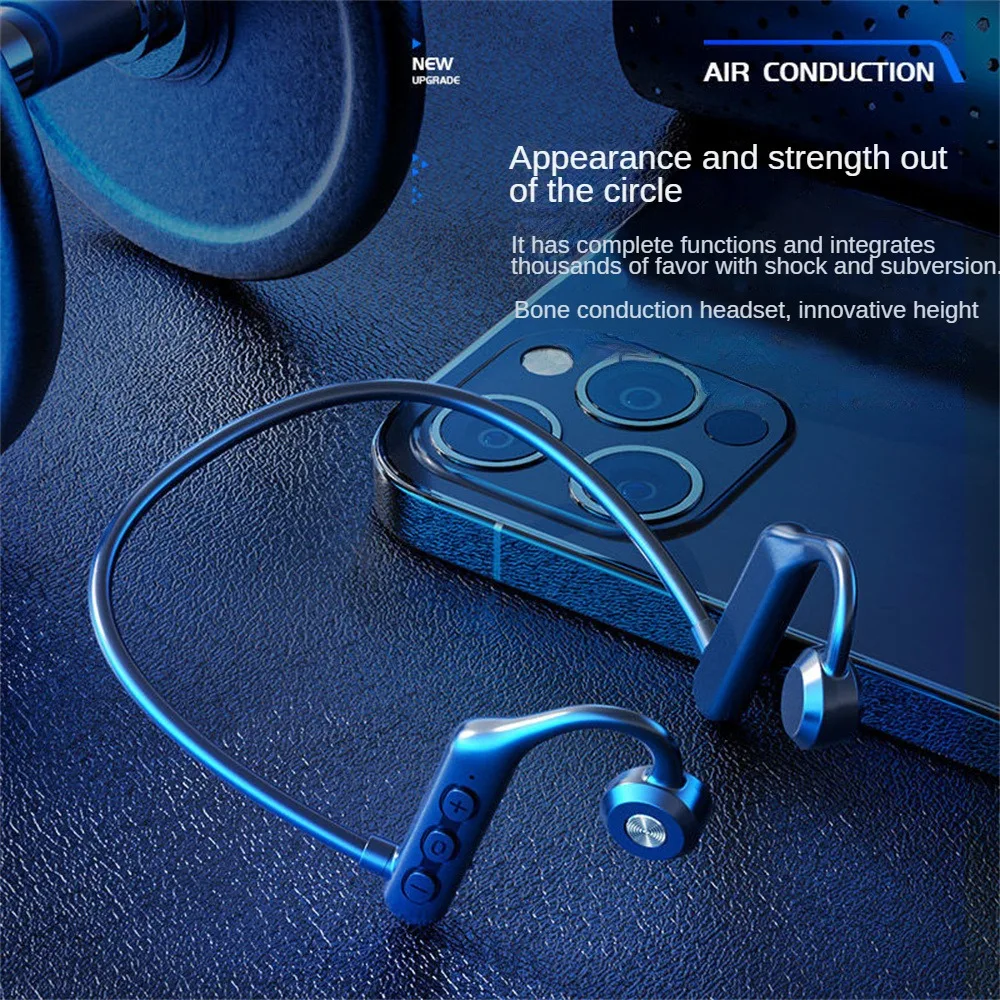 

New Bone Conduction Wireless Bluetooth Headset Painless Ear-Hanging HiFi Stereo Surround Sweatproof Waterproof Sports Headphones