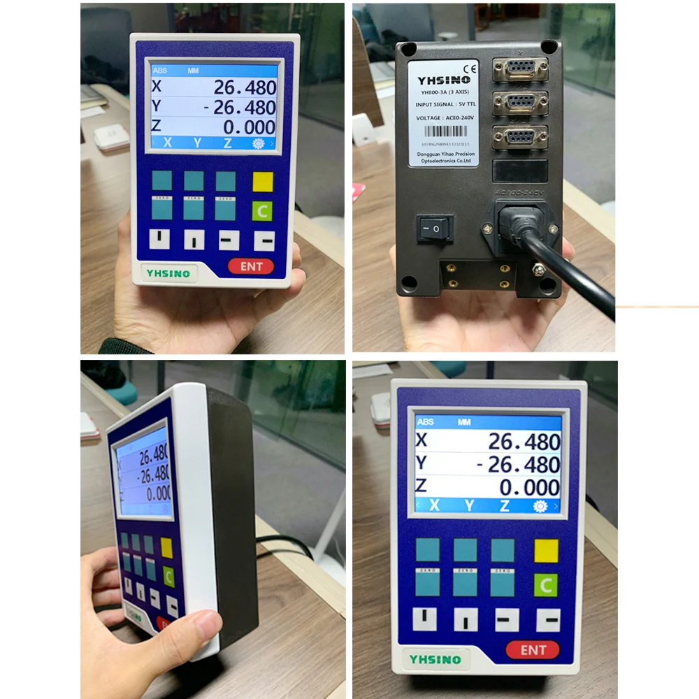11 Languages YH800-3A LCD YHSINO DRO 3 Axis Digital Readout Display Set for Lathe Mill CNC Machines