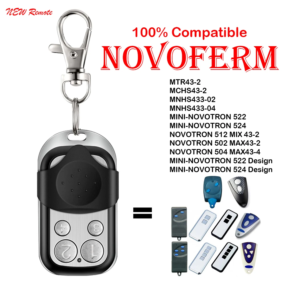 NOVOFERM NOVOTRON 502 MAX43-2 504 MAX43-4 замена пульта дистанционного управления 433 92 mhz гаражные