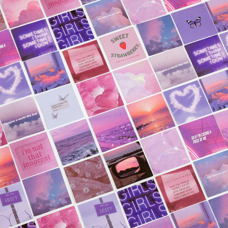 

40Packs Wholesale Box stickers Pink Monthly Romantic Book Creative ins Wind Account Scrapbook Handbook Diary 4cm