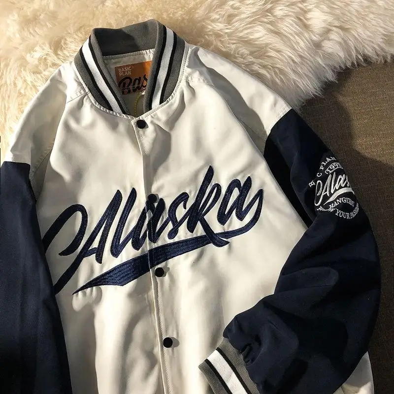 

Black Baseball Jacket Coat University Varsity Jackets Coats Uuniform Motorcycle Bomber Streetweare