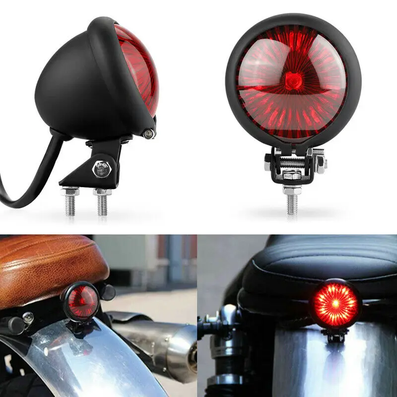 

1Pcs Motorcycle LED Rear Brake Tail Light Red Stop Taillights Indicators Lamps For Harley Cafe Racer Bobber Chopper Scrambler