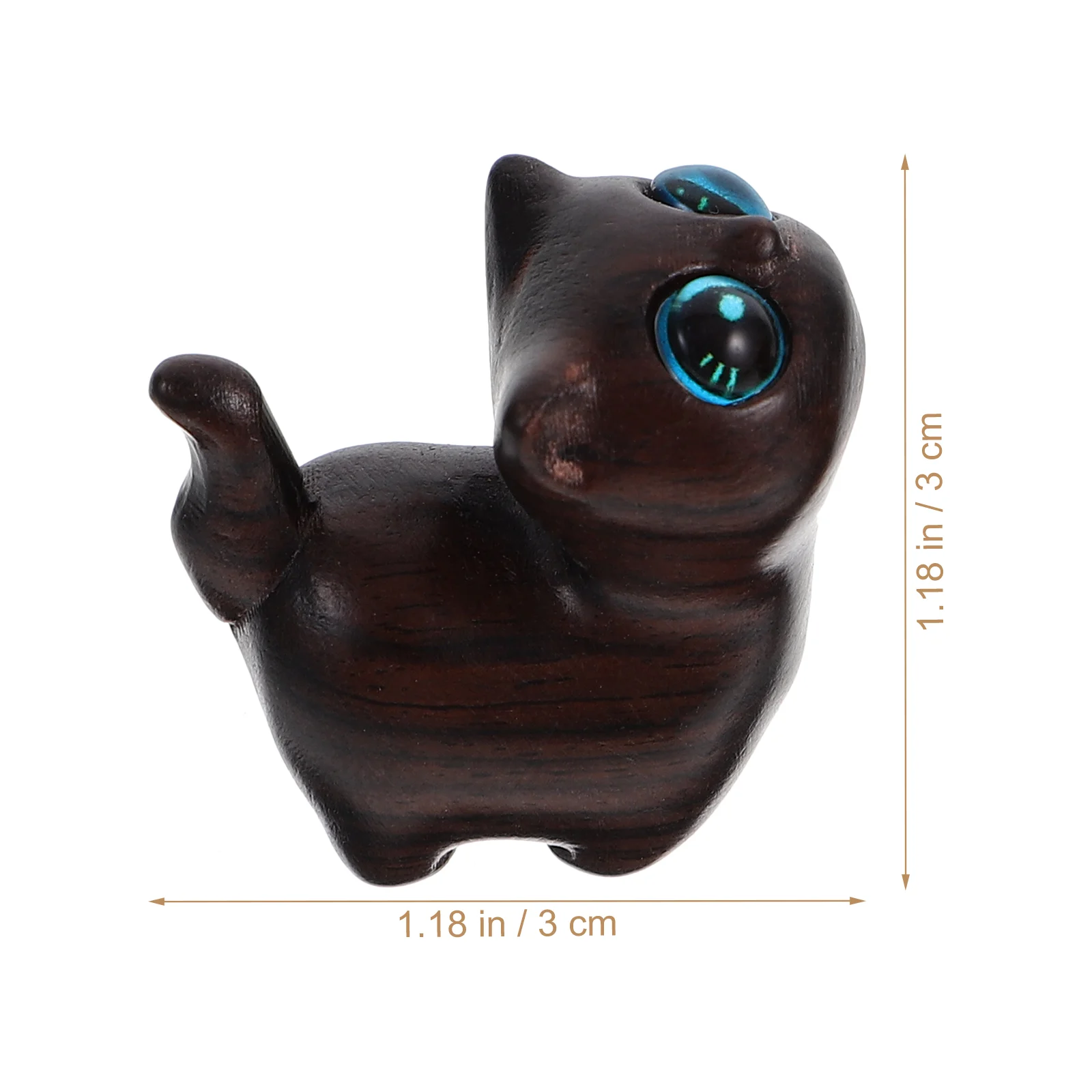 2 шт. настольные украшения кошки домашние фигурки зеленый сандал деревянная