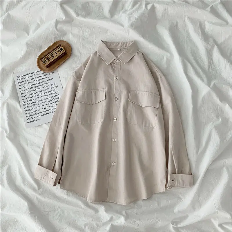 Женские популярные однотонные рубашки 3XL Лидер продаж простые карго в стиле