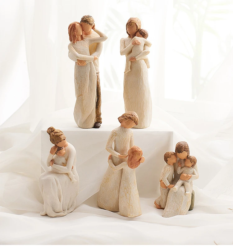 

Nordic Style Resin Love Family Figure Creative Happy Time Family Statues Home Decoration Birthday Gift Figurine Sculpture Modern