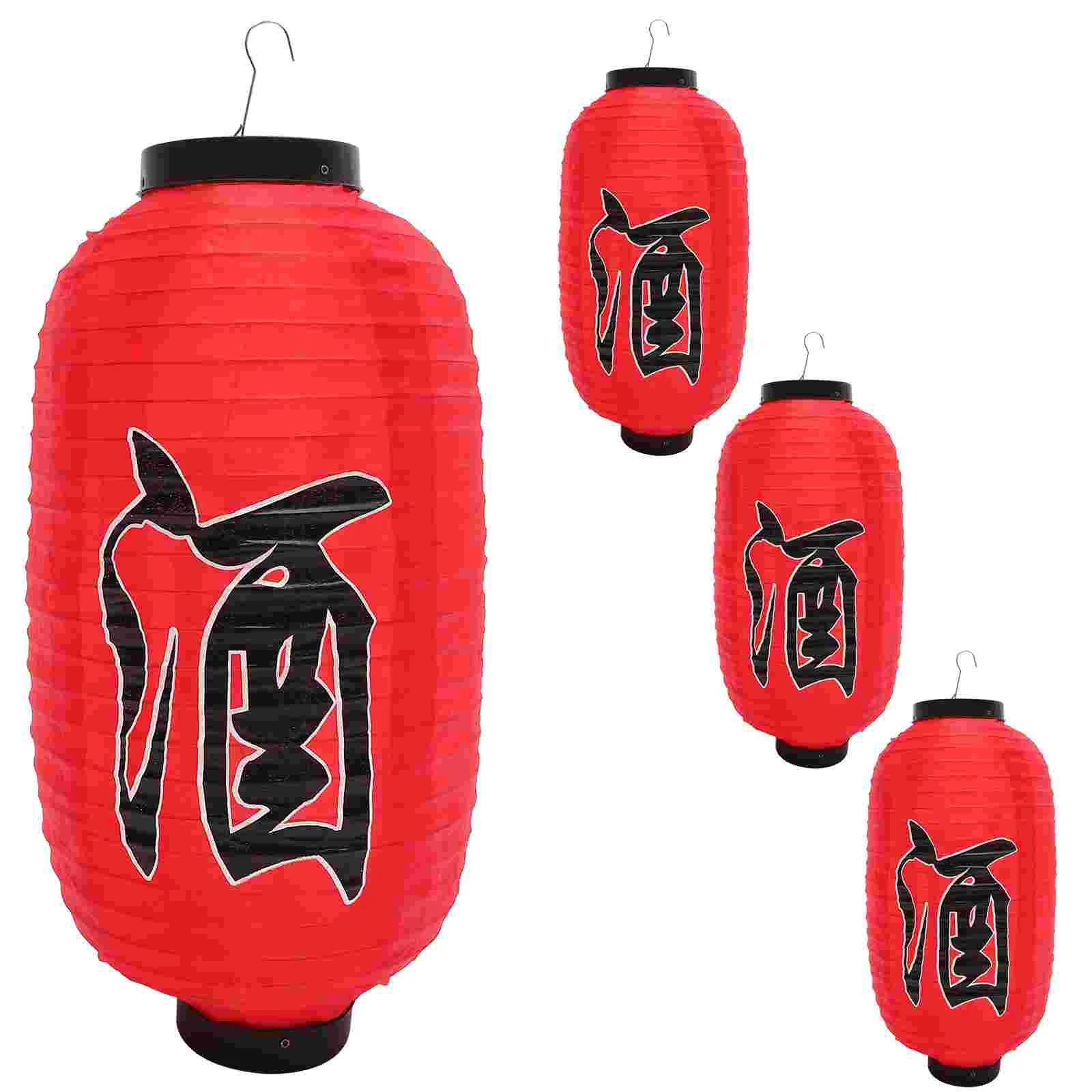 

Lantern Paper Party Lamp Japanese Decorative Sushi Lanterns Garden Decoration Asian Decor Outdoor Wedding Chinese Silk Red