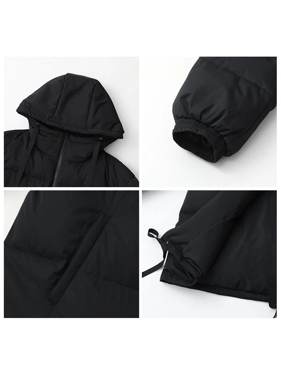 CHIC VEN Women's Down Coats Hooded 90 White Duck Down Jacket Female Overcoat Woman Coat Office Lady Autumn Winter 2023