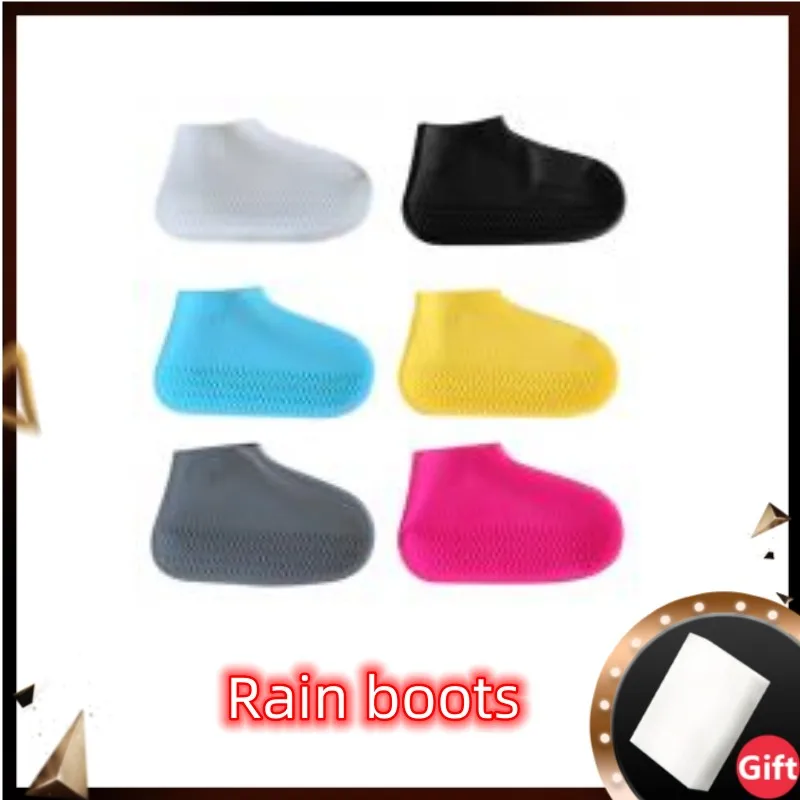 

1 Pair Silicone WaterProof Shoe Covers S/M/L Covers Slip-resistant Rubber Rain Boot Overshoes Accessories For Outdoor Rainy Day
