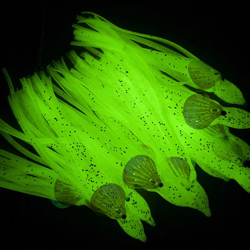 

10 шт. 5 см/6 см/10 см со весами, осьминог, светящаяся приманка, искусственная приманка, рыболовные снасти