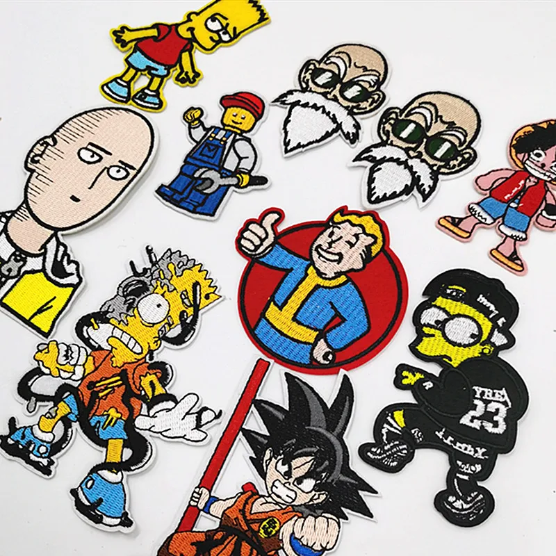 

Нашивка С Вышивкой железом из японского аниме, цельный кусок, «Драконий жемчуг», «сделай сам», петля на крючок, полоски для одежды, Крутое ук...