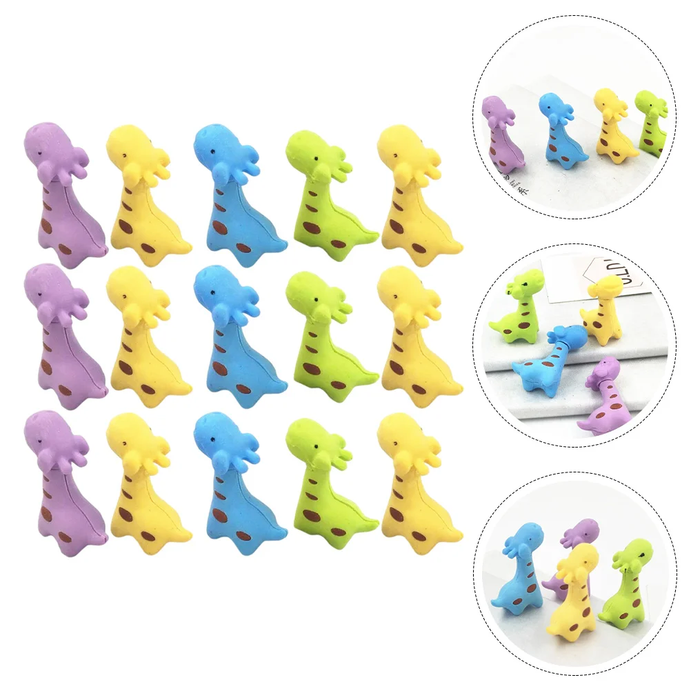 

15 Pcs Eraser Kindergarten Gift Animal Erasers Detachable Lovely Tpr Mini Classroom Prizes Giraffe Toddler Gifts