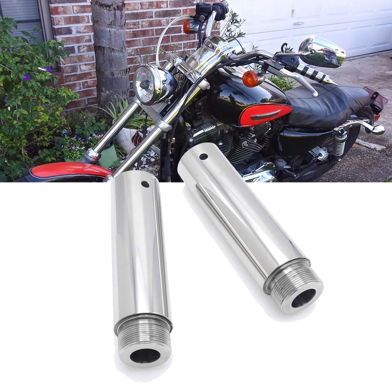 Fork Tube 5 Inches Extensions For Harley Davidson Sportster 39mm 883 1200 XL Dyna Glide And FXR Aluminum