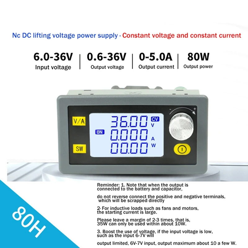 DC-DC Автоматический Бак Boost Converter 80W 5A модуль питания преобразователь напряжения