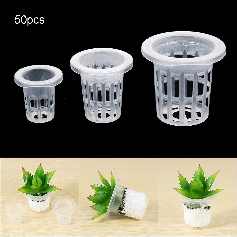 

10/50pcs Hot sell Aquarium Soilless Hydroponic Planting Flower Pots Nursery Sponge Seed Trays Planting Basket