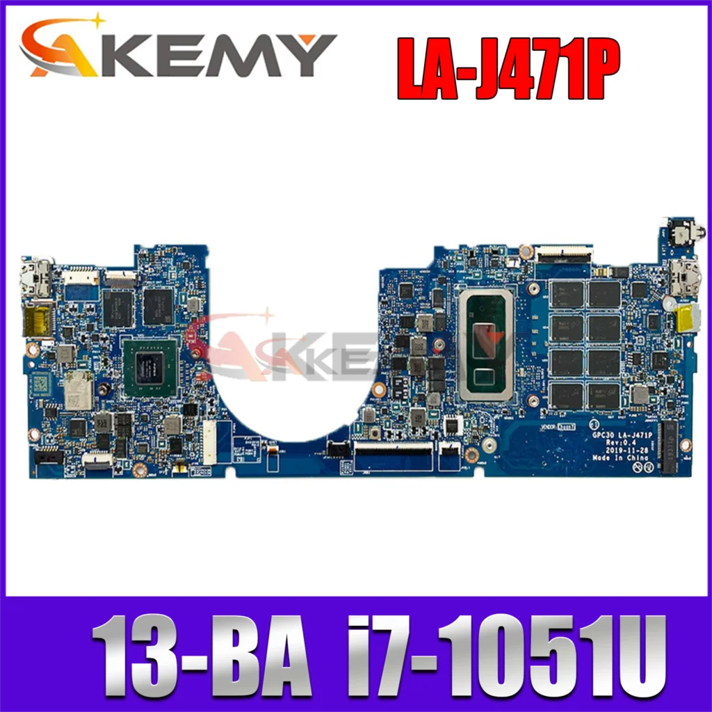 

Replacement Motherboard GPC30 LA-J471P For HP Envy 13-BA Main Board W/ i7-1051U MX250 2GB L94594-601 Working And Fully Tested