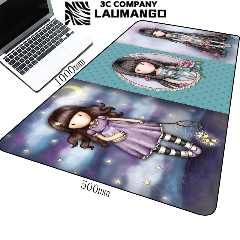 

Non-slip Mat Santoro Gorjuss Mouse Pads Anime Girl Gaming Accessories Large Mausepad Table Computer Gamer Keyboard Pad Mousepad