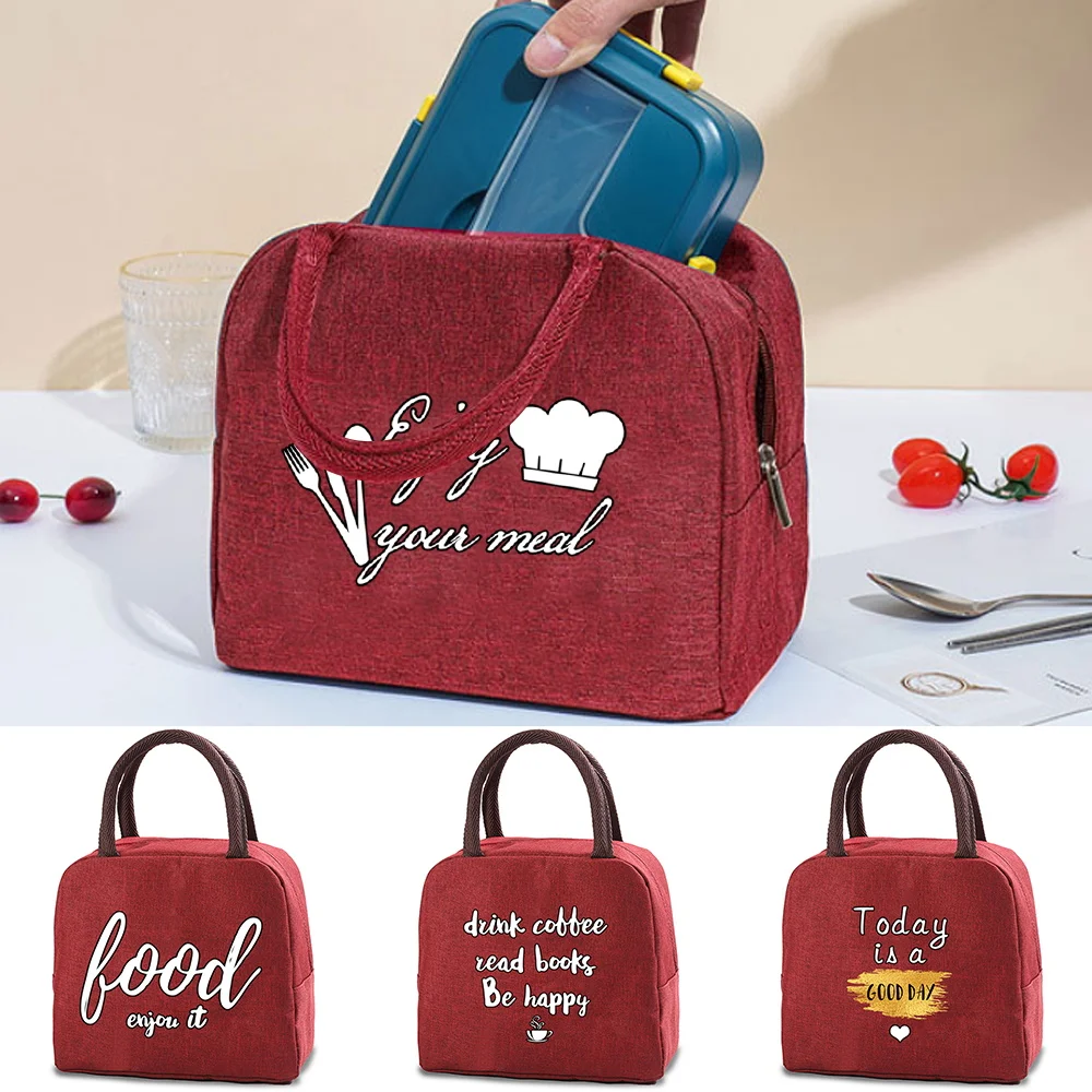 

Fun Pattern Lunch Bags Cooler Bags Zipper Thermal Bag Dinner Bag Women Handbags Lunch Box Bag Thermal Food Bag School Picnic Bag