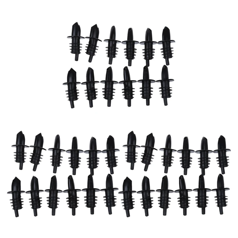 

36Pcs Plastic Free Flow Liquor Spirit Bottle Pourer Bar Wine Cocktail Drinks