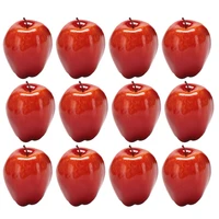 12pcs artificial apples red delicious fruit for kitchen home foods decor home party decoration artificial apples