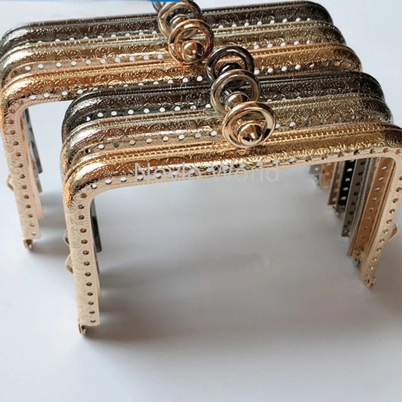 10pcs 11/13cm 4 colors Frame Purse Handle Coins Bags Metal Kiss Clasp Lock Frame Accessories For Bag