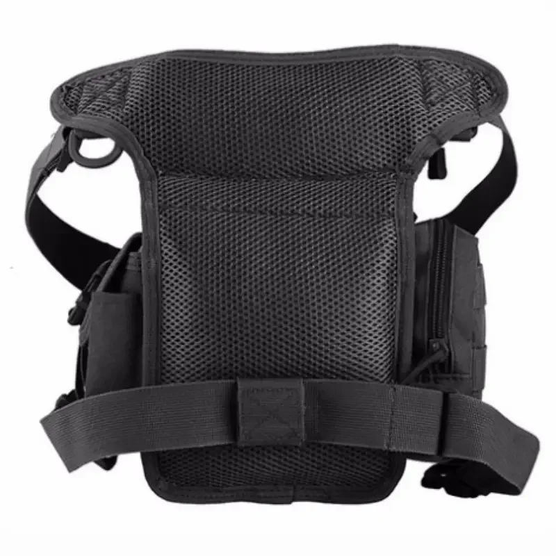 Outdoor Black Canvas Waist Bag  Motorcycle Race Biker Biking Hiking Travel Fishing