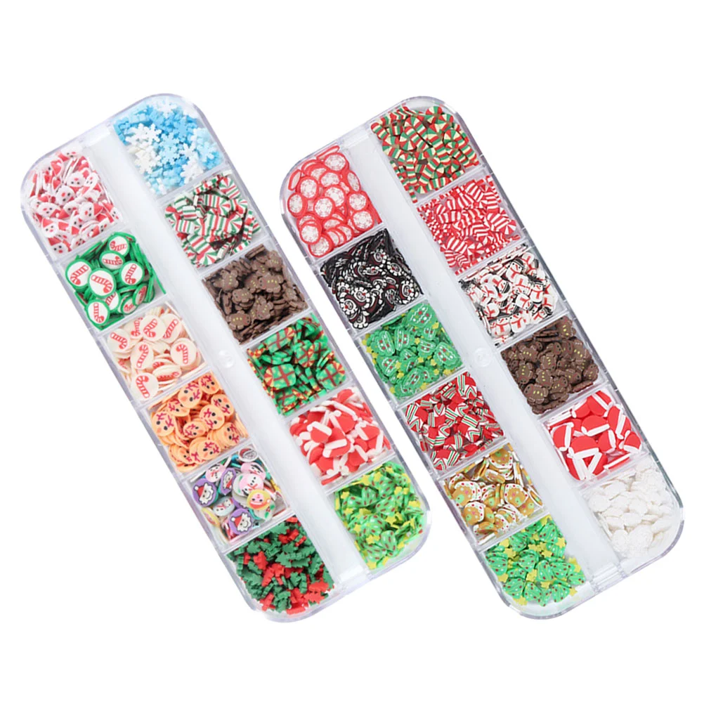 

Nailchristmas Clay Manicurecharms Polymer Stickers Decals Diy Ail Decors Decor 3D Slice Flatback Resinpieces Craft Slices