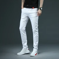 2022 fashion mens stretch skinny white jeans men casual elastic cotton slim denim trousers male brand clothing jeans for men