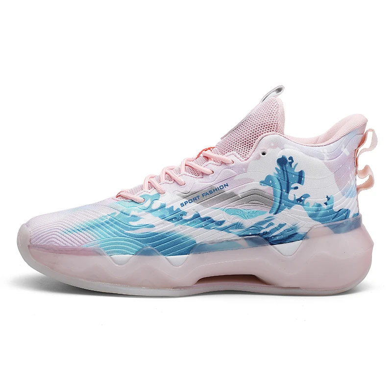 Men Basketball Shoes High Top Breathable Casual Boots Summer New Non-slip  Air Basketball Tennis Shoes Ladies Student Sneakers